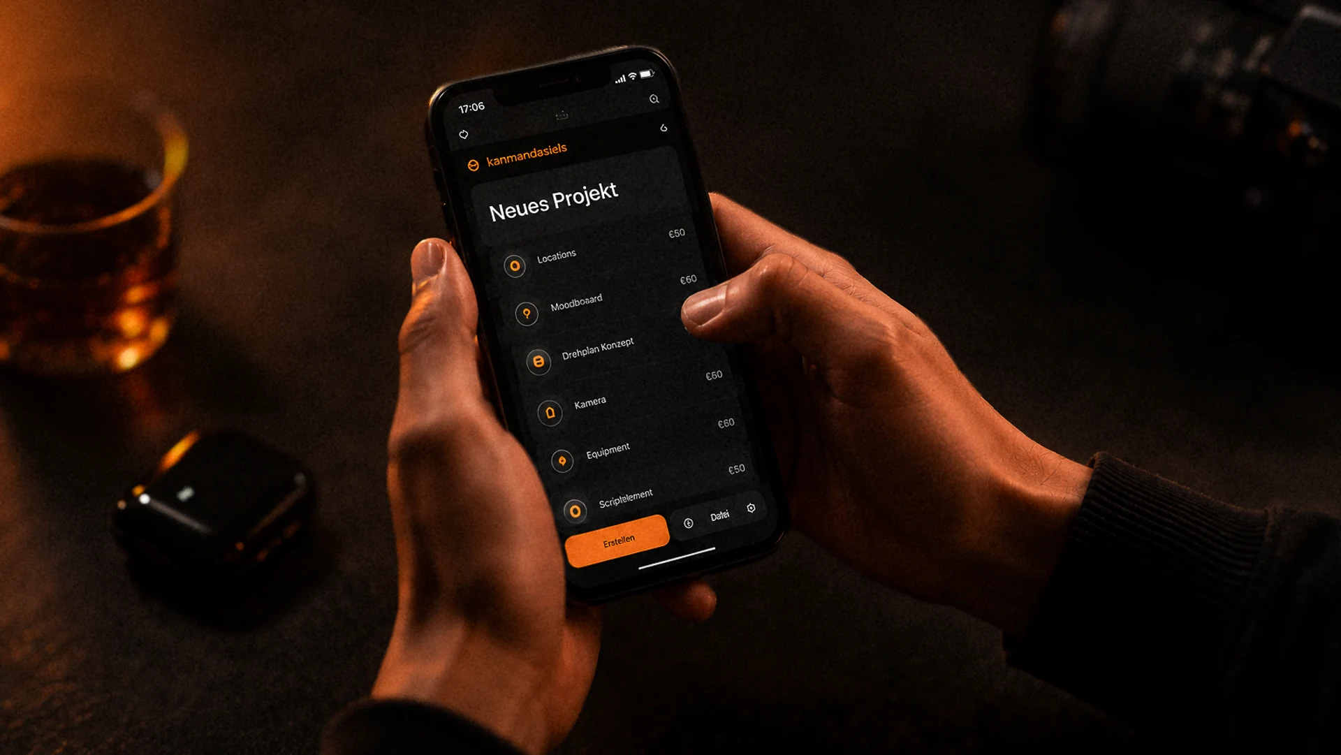 Projektplanung und Aufgaben-Checkliste auf dem Smartphone für Launch und Weiterentwicklung der Marke