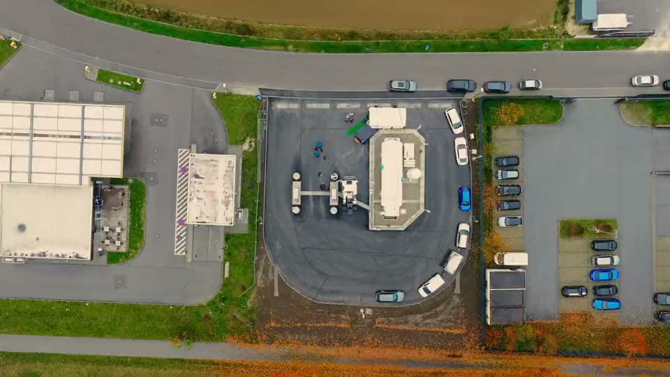 LNG-Tankstelle von Rolande aus der Luft